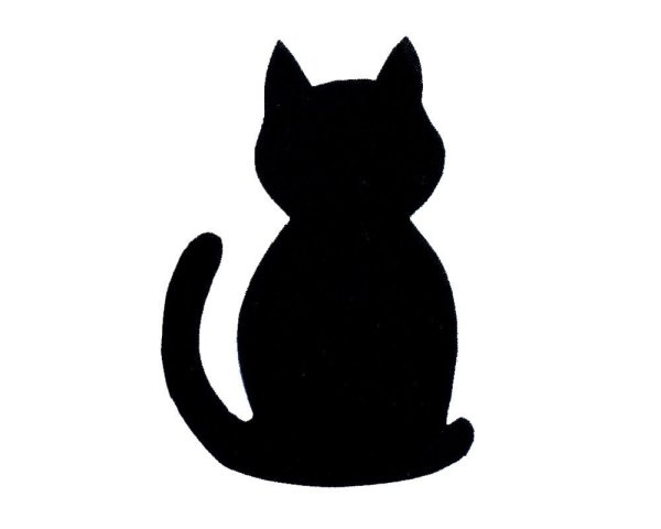 Силуэт сидящей кошки