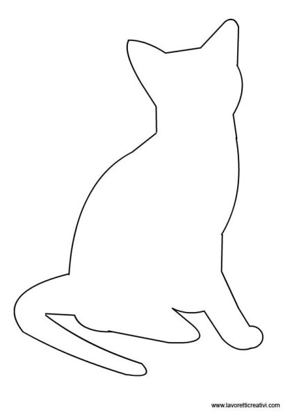 Контур кота сзади
