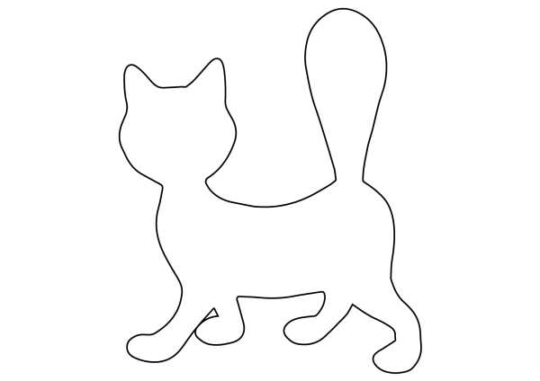 Трафарет кошки для рисования