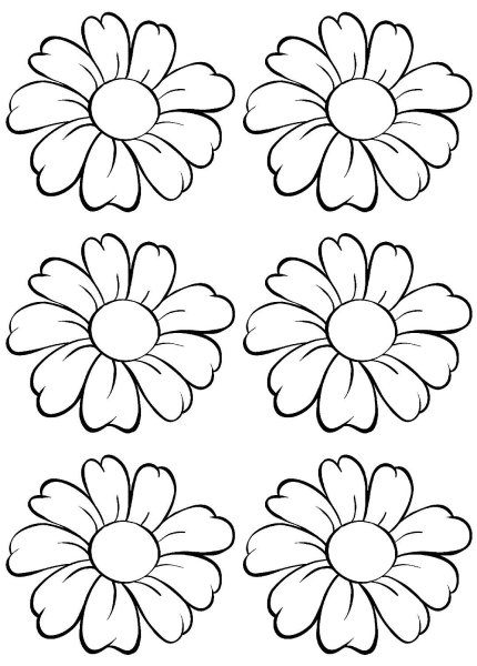 Шаблоны цветов для печати