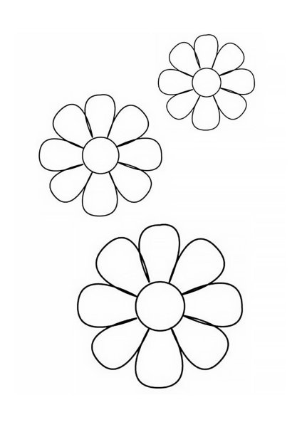 Трафарет ромашки
