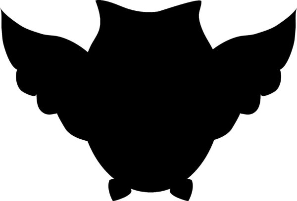 Черный силуэт Совы