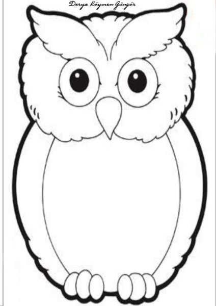 Трафарет Совы для аппликации