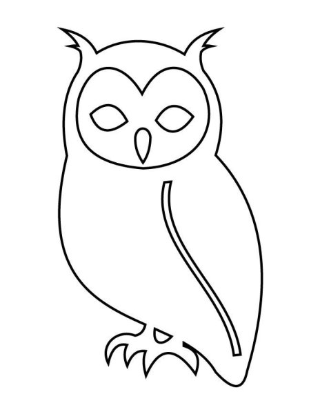 Сова трафарет для вырезания