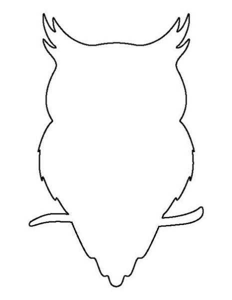 Трафарет Совы для аппликации