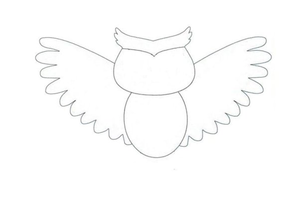 Силуэт Совы для аппликации