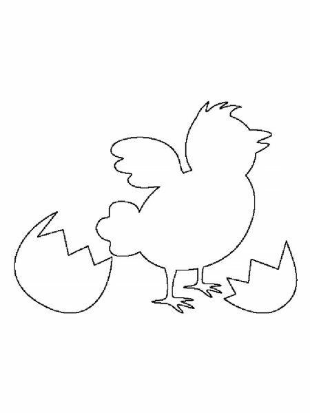 Трафарет цыпленка