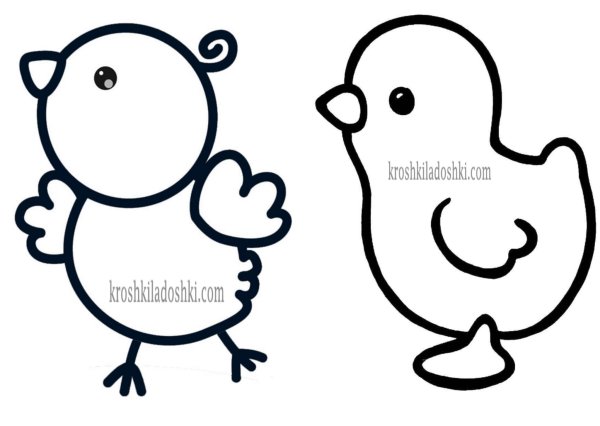 Цыпленок шаблон для аппликации