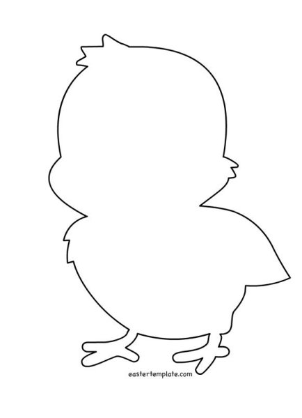 Трафарет цыпленка для вырезания