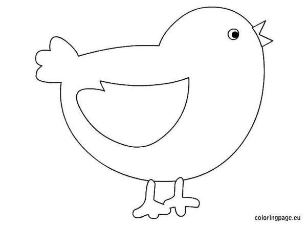 Цыпленок. Раскраски