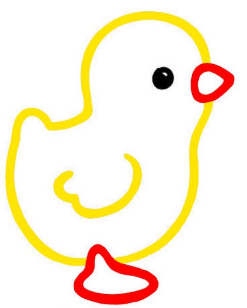 Аппликация цыпленок