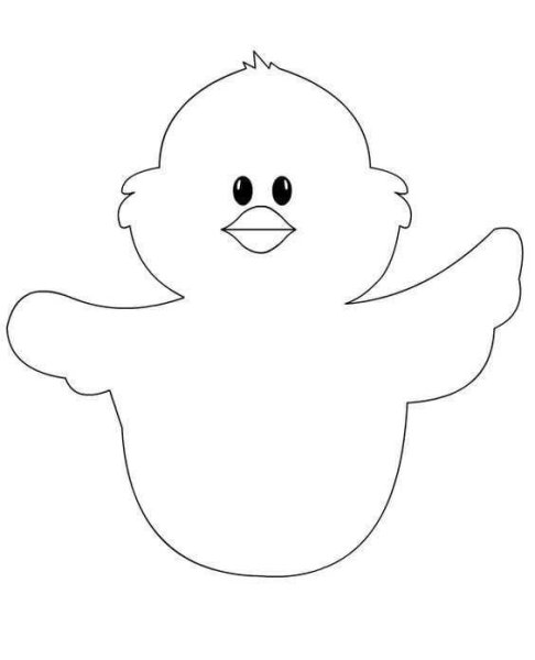 Цыпленок шаблон для аппликации