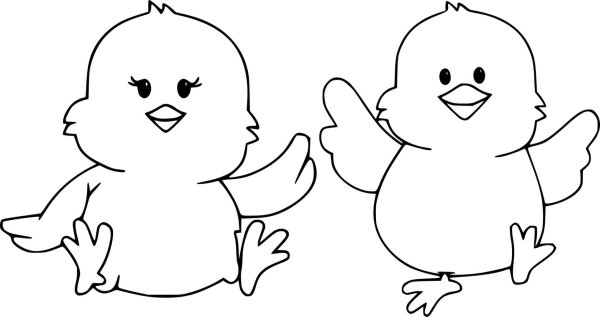 Трафарет цыпленка для вырезания