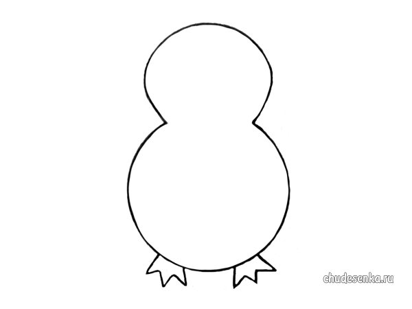 Трафарет цыпленка для аппликации