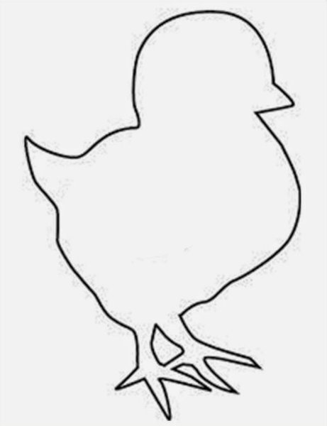 Трафарет цыпленка
