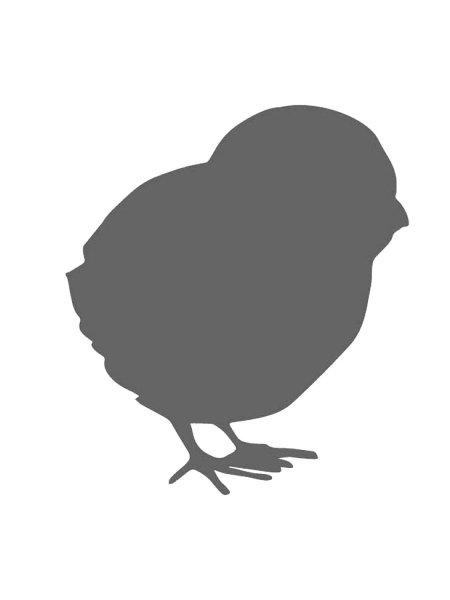 Силуэт цыпленка