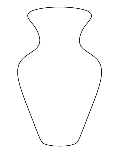 Трафарет вазы для цветов