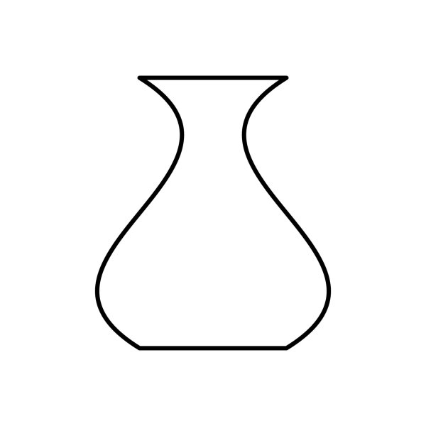 Трафарет вазы для детей