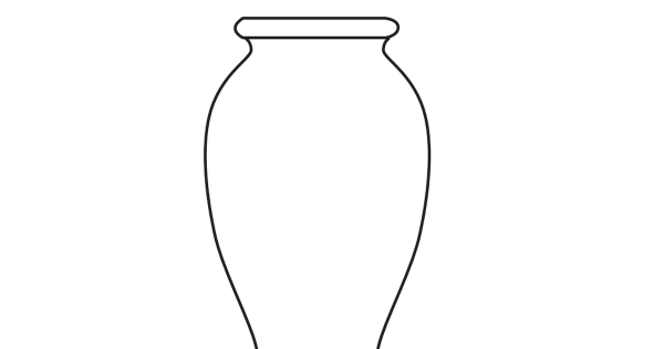 Контур вазы для цветов