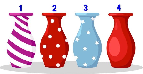 Трафарет ваза для цветов