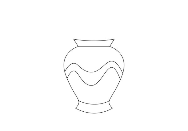 Ваза трафарет