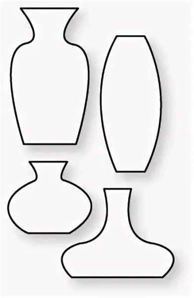 Трафарет вазы для цветов