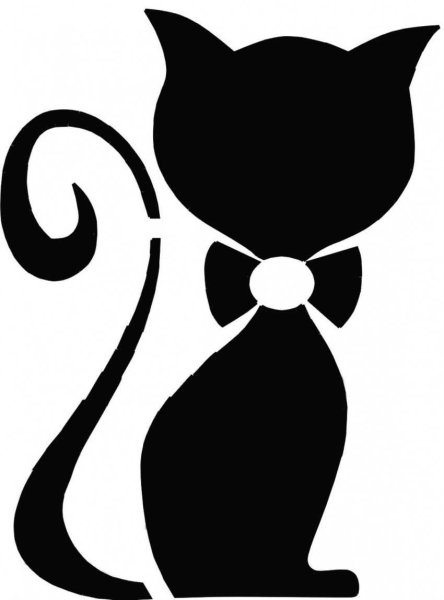 Трафарет кошки для вырезания