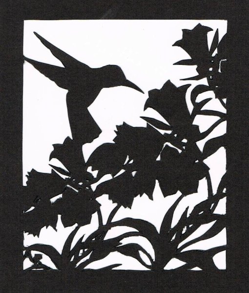 Силуэтная аппликация из бумаги