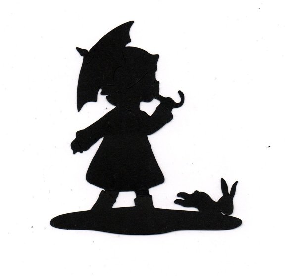 Силуэтная аппликация для детей