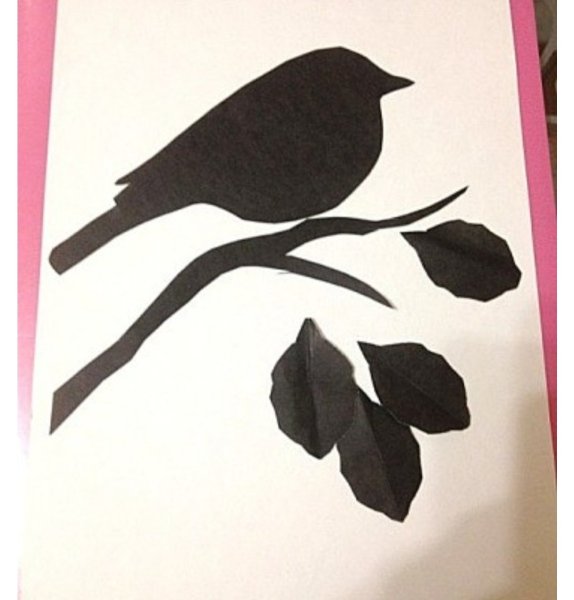 Силуэтная аппликация для дошкольников