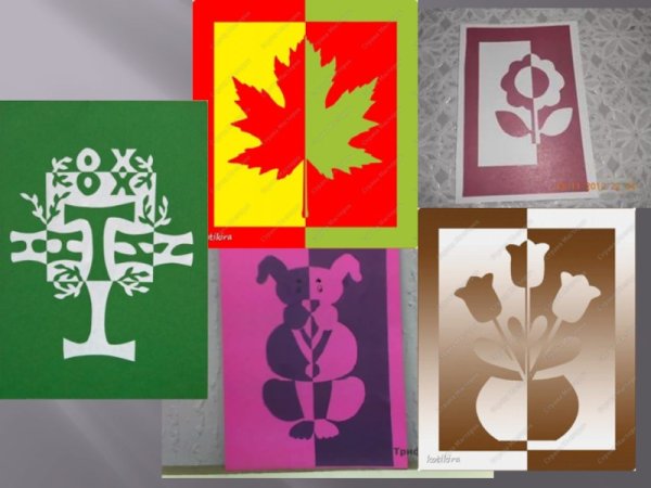 Симметричная аппликация в детском саду