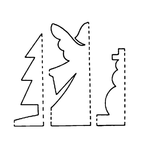 Симметричное вырезание новый год