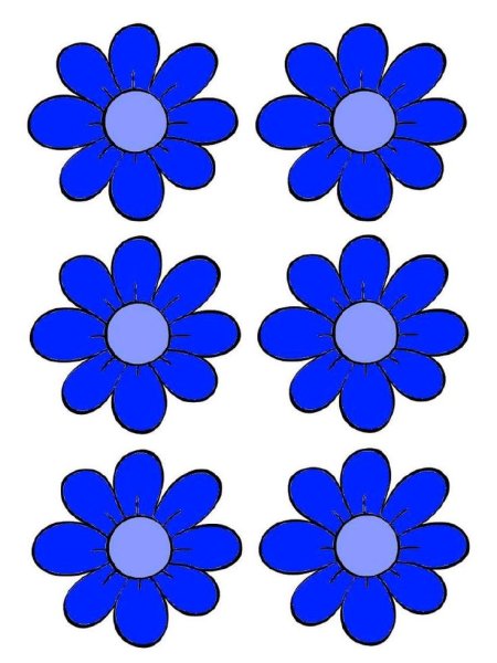 Заготовки цветов для аппликации