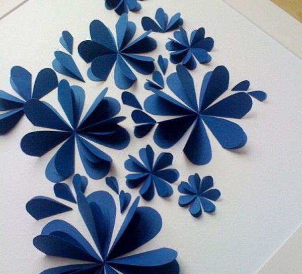 Красивые цветы из цветной бумаги