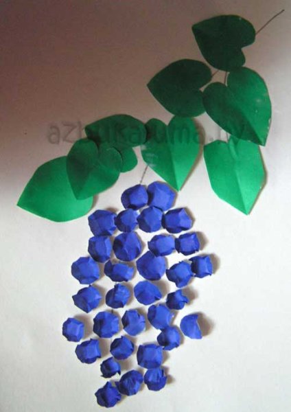 Аппликация синего цвета