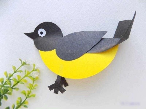 Аппликация синичка