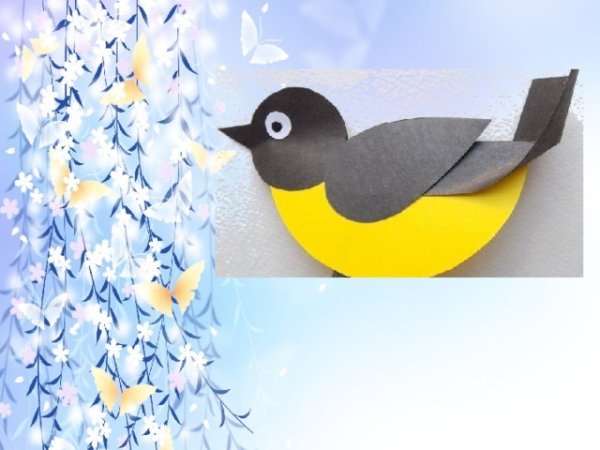 Синица птица аппликация