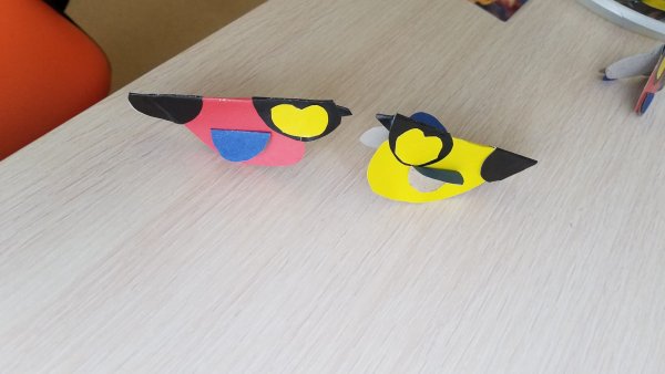 Поделка синичка из бумаги