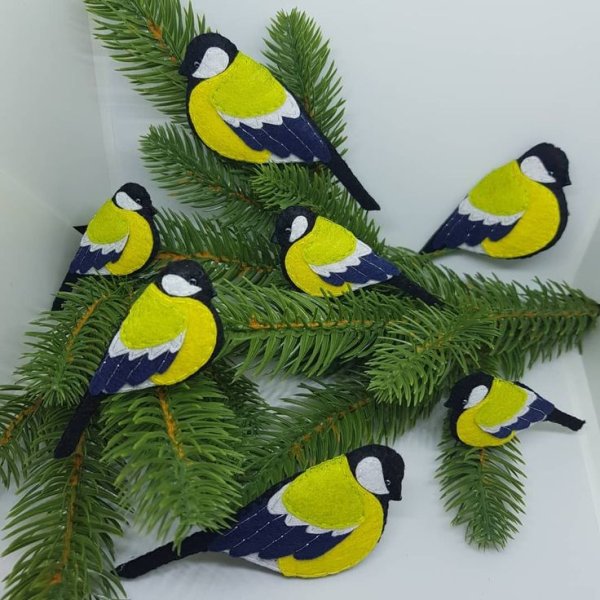 Синица поделка