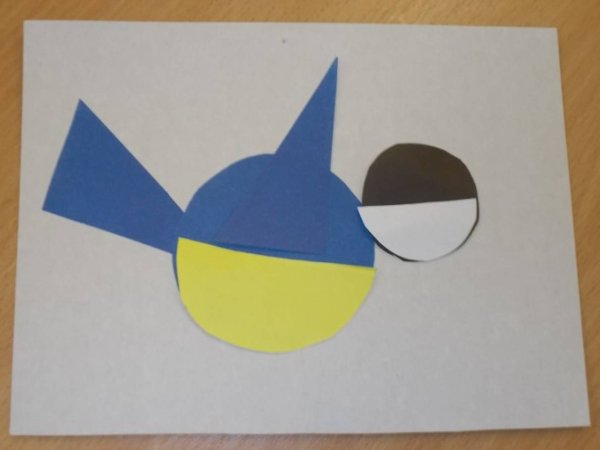 Аппликация синичка средняя группа