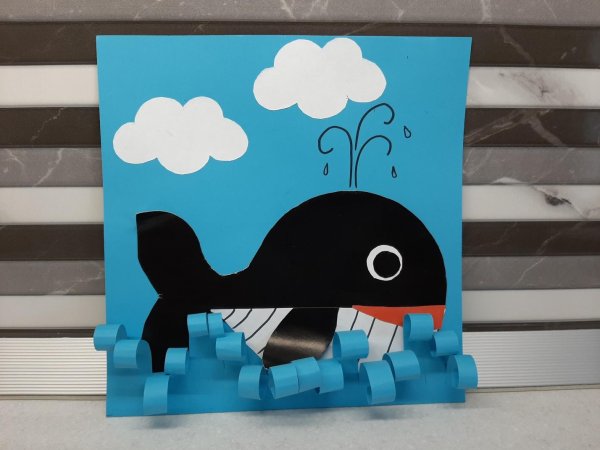 Кит аппликация для детей