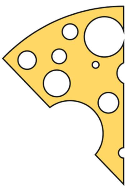 Кусочек сыра шаблон