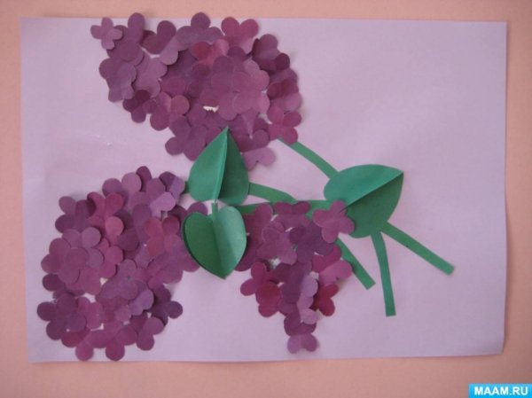 Поделка сирень из бумаги