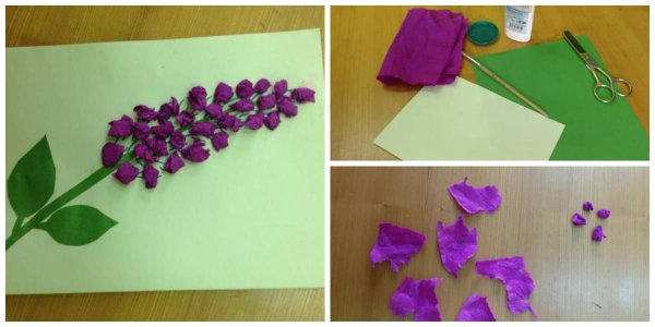 Сирень поделка для детей