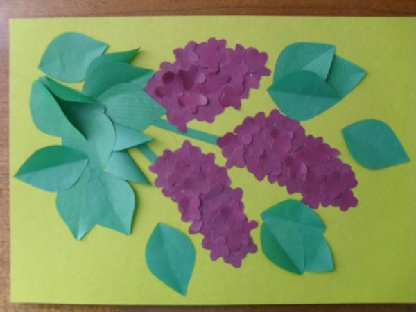 Аппликация цветы из цветной бумаги