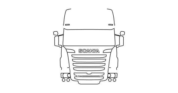 Скания белая спереди