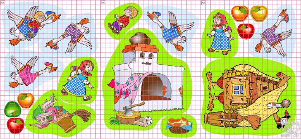 Герои сказки гуси лебеди