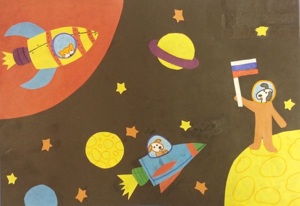 Детские аппликации про космос