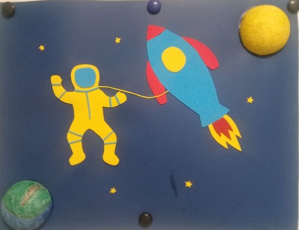 Аппликация на тему космос