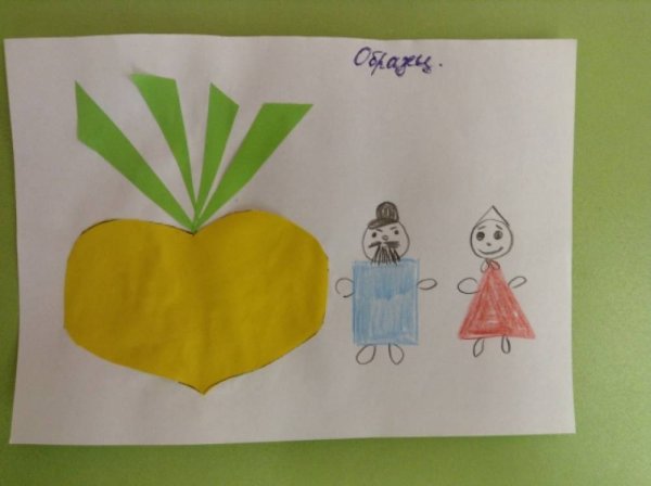 Аппликация Репка средняя группа